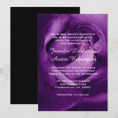 Royal Paarse Roos Wedding V12 Kaart (Voorkant / Achterkant)