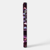 Royal Paarse roze gouden harten Monogram iPhone Hoesje (Linkerkant)