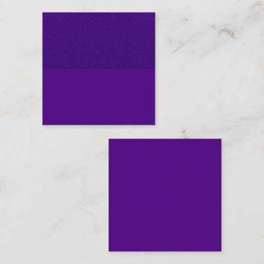 Royal Paarse Square Kaart met glittertop – aanpass Vierkante Visitekaartje (Voorkant / Achterkant)