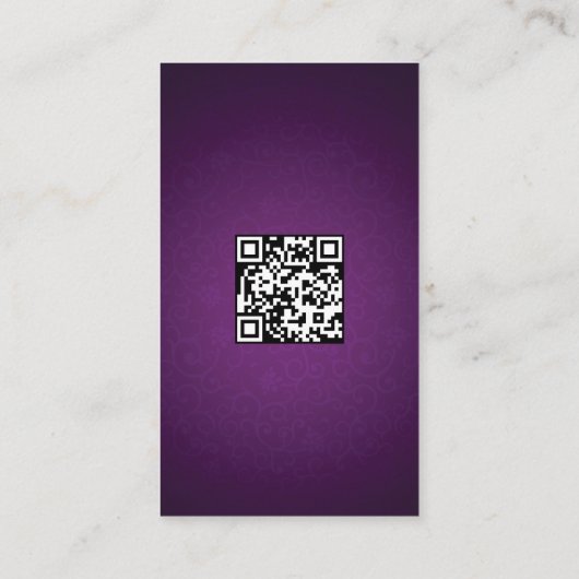 Royal Paarse String Lights Bruiloft Informatiekaartje (Achterkant)