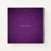 Royal Paarse String Lights Wedding Guest Book Notitieboek (Achterkant)