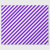 Royal Paarse Wide Stripe Holiday Cadeaupapier (Vlak)