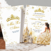 Royal Palace Gold Champagne Quinceanera Verjaardag Kaart