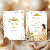 Royal Palace Gold Champagne Quinceanera Verjaardag Kaart