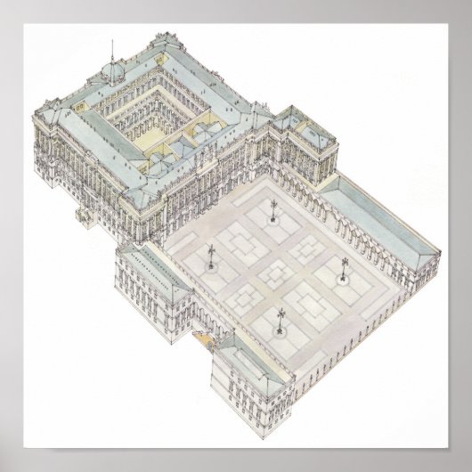 Royal Palace. Madrid Spanje Poster (Voorkant)