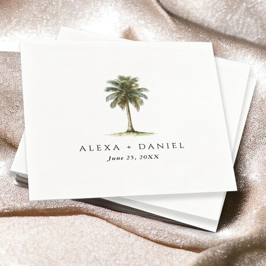 Royal Palm Tree Tropical Wedding Servet