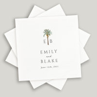 Royal Palm Tropische Klassieke Monogram Huwelijk