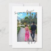 Royal Palms op maat geïllustreerde locatie bruilof Save The Date (Achterkant)