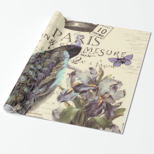 Royal Paris pauock Wrapping Paper Cadeaupapier (Uitgerold)