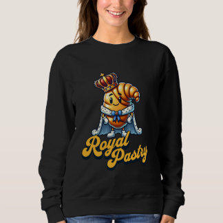 Royal Pastry Croissant Cute Cartoon Royalty Trui