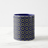 Royal Pattern Blue/Gold Tweekleurige Koffiemok (Center)
