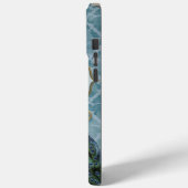 Royal Peacock (Blauw) Monogram iPhone Case (Achterkant / Links)