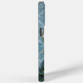 Royal Peacock (Blauw) Monogram iPhone Case (Achterkant / Rechts)