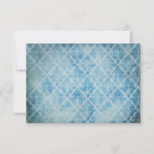 Royal Peacock Blue RSVP-kaart RSVP Kaartje (Achterkant)