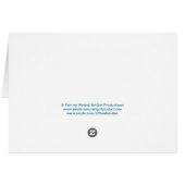 Royal Peacock Blue Tafelnummer Kaart (Achterkant Horizontaal)