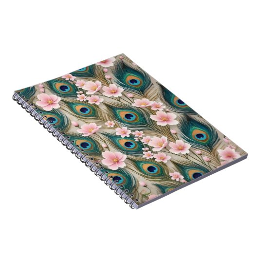 Royal Peacock feather Notebook Notitieboek (Rechterzijde)