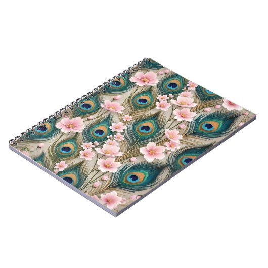 Royal Peacock feather Notebook Notitieboek (Linkerzijde)
