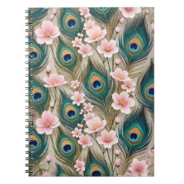 Royal Peacock feather Notebook Notitieboek