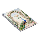 "Royal Peacock Garden" Personalized Spiral Noteboo Notitieboek (Rechterzijde)