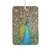 Royal Peacock met Blauwgroen Goud en Blauw Plumage Luchtverfrisser (Voorkant)