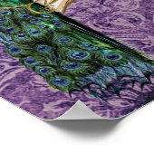 Royal Peacock Paars Wedding/Jubileum Poster (Hoek)