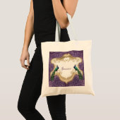 Royal Peacock (Paarse) gepersonaliseerde Canvas ta Tote Bag (Voorkant (product))