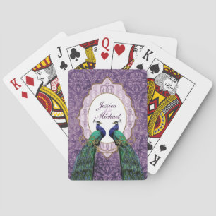 Royal Peacock (Paarse) gepersonaliseerde speelkaar Pokerkaarten