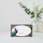 Royal Peacock Paarse Place Card Plaatskaartje (Staand voorkant)