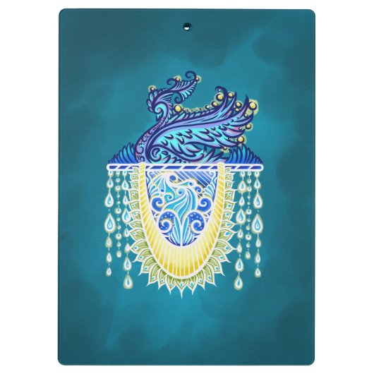 Royal Peacock Radiance Klembord (Achterkant)