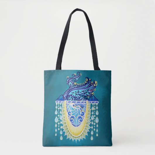 Royal Peacock Radiance Tote Bag (Voorkant)