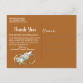 Royal Peacock Temple Dreams Bedankt Aankondigingskaart (Achterkant)