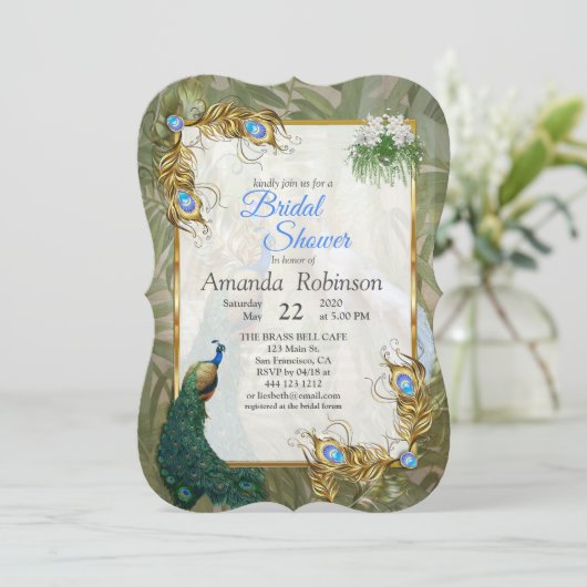  Royal Peacock Temple Dreams Kaart (Staand voorkant)