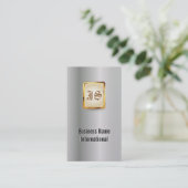 Royal Pearl White Gold Monogram Visitekaartje (Staand voorkant)