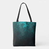 Royal Personalized Damask Turquoise Tote Bag (Achterkant)