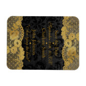 Royal Personalized Golden Black Lace Save the DAte Magneet (Horizontaal)