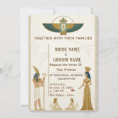 Royal Pharaonic Wedding Invitations  Kaart (Voorkant)