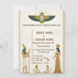 Royal Pharaonic Wedding Invitations  Kaart