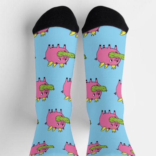 Royal Pickle Pig Socks | Funny Fantasy Creature Sokken (Top)