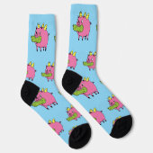Royal Pickle Pig Socks | Funny Fantasy Creature Sokken (Rechts)