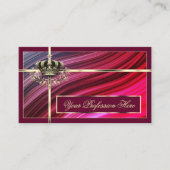 Royal Pink Bourgondië Gold Crown Luxe en Nobly Visitekaartje (Voorkant)