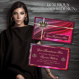 Royal Pink Bourgondië Gold Crown Luxe en Nobly Visitekaartje