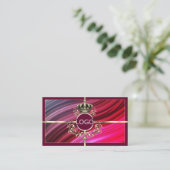 Royal Pink Bourgondië Gold Crown met Logo Nobly Visitekaartje (Staand voorkant)