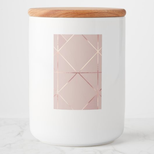 Royal Pink Ceramic-Lid Jar Voedselcontainer Etiket (Voorkant)