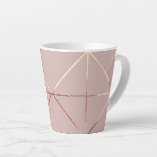 Royal Pink Coffee Cup Latte Mok (Rechterhoek)