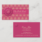 Royal Pink Flowers Visitekaartje (Voorkant / Achterkant)