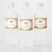 Royal Pink Gold Crown Water fles Etiket / Wrapper (Flessen)