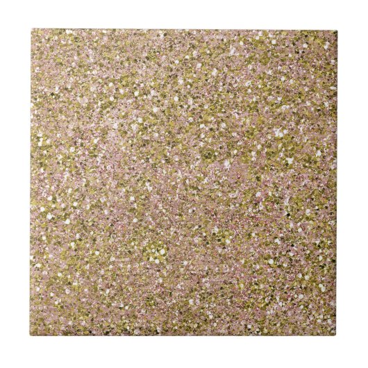 Royal Pink & Gold Glitter muur of vloer Tegeltje (Voorkant)