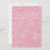 Royal Pink Gold Princess  Floral Birthday Kaart (Achterkant)