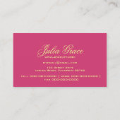 Royal Pink Polka Dots Visitekaartje (Achterkant)