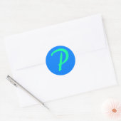 ROYAL PISTACCHIO INITIAAL "P" RONDE STICKER (Envelop)
